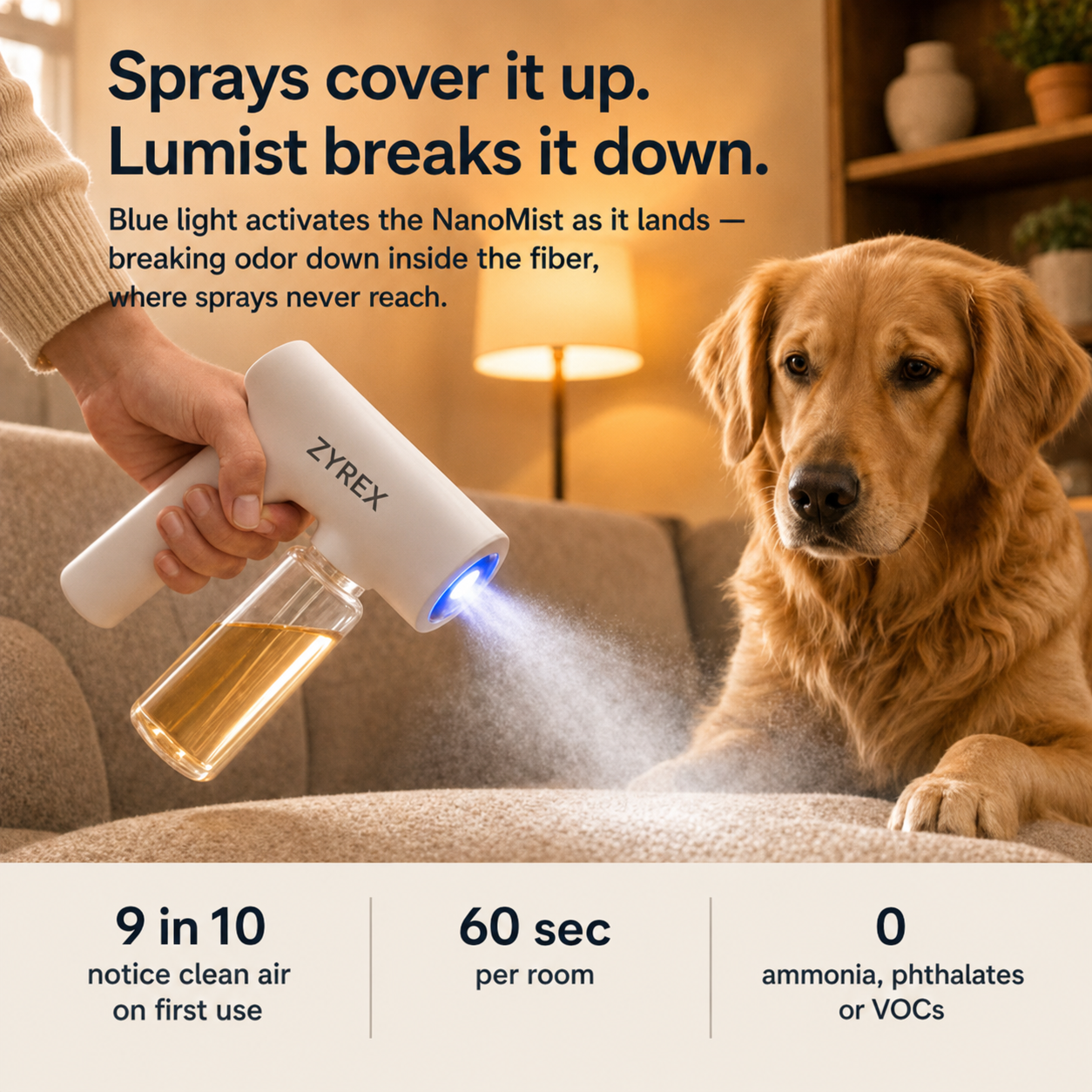 Zyrex Blue Light Enzyme Deodorizer (pet)