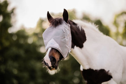 Horse Fly Mask Without Ears Breathable, Lightweight & UV Protective Adjustable Fit - Standard Horse Size