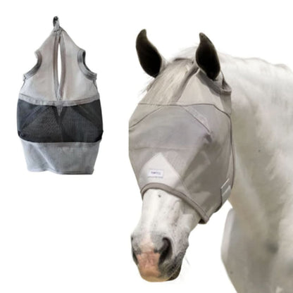 Horse Fly Mask Without Ears Breathable, Lightweight & UV Protective Adjustable Fit - Standard Horse Size