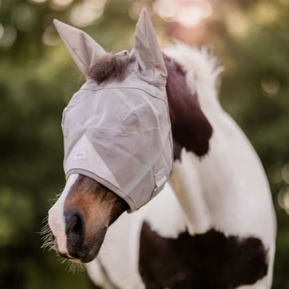Horse Fly Mask Without Ears Breathable, Lightweight & UV Protective Adjustable Fit - Standard Horse Size